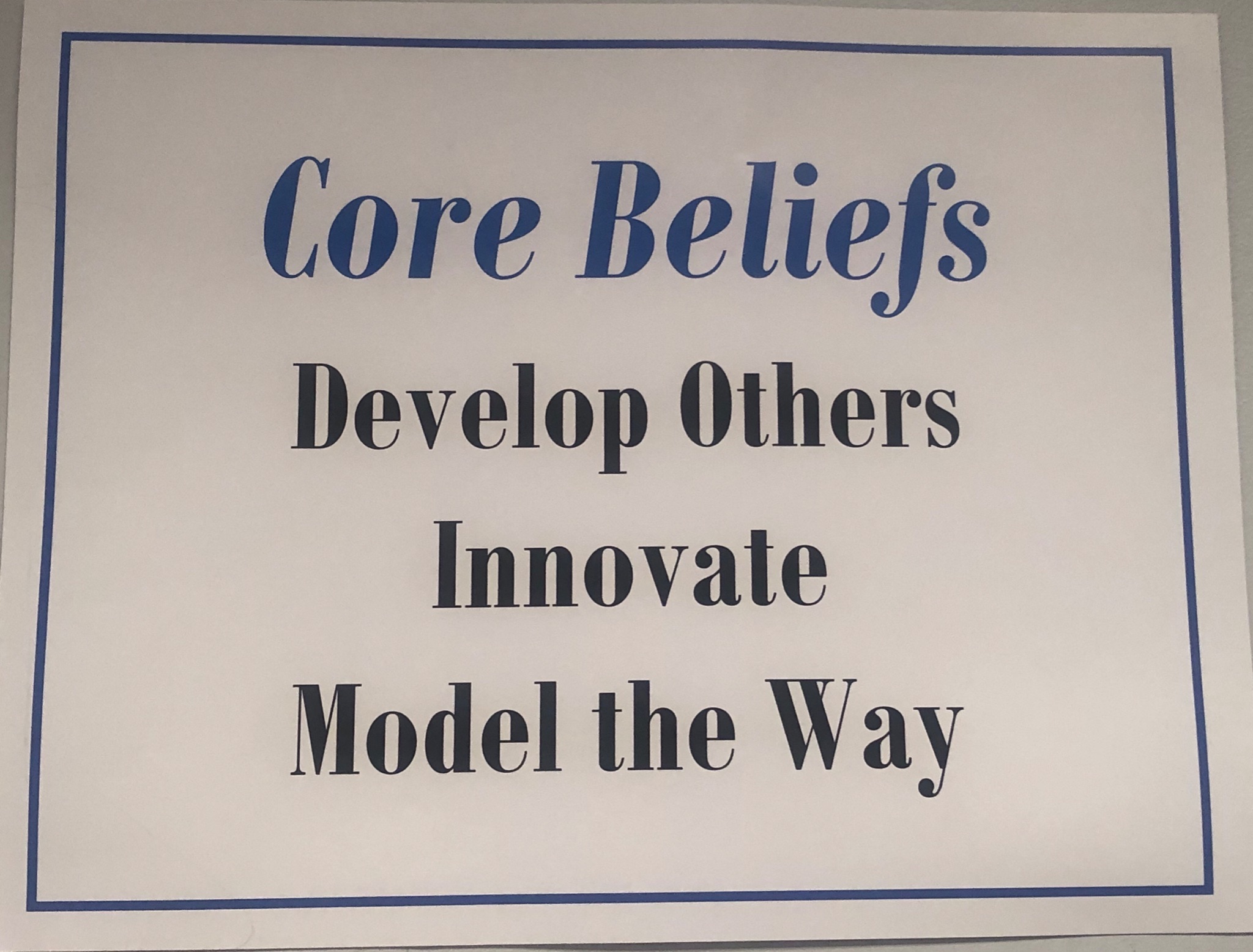 Core Beliefs